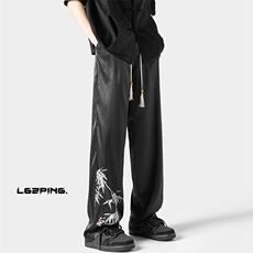 2026春季衔接无影墙大码新中式竹子冰丝裤M-5XHK24178-特P25，男装休闲裤，电商A022