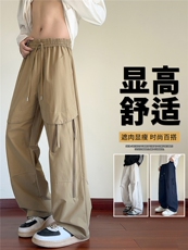 抖音品质美式高街潮牌阔腿工装裤男款夏季A146-GY537特p29量大优，男装休闲裤，HDA146