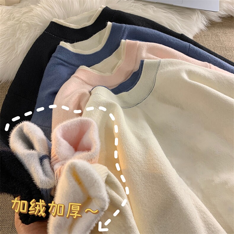 控78假两件毛衣男大码加绒针织衫男毛线衣M80099-P55加绒P70,男装针织衫/毛衣,电商A040
