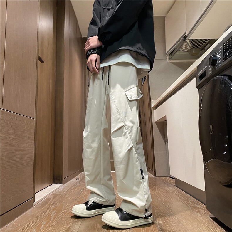 2025秋季新款潮流口袋褶皱设计防水冲锋裤B315-K23522-p50控68,男装休闲裤,电商B315