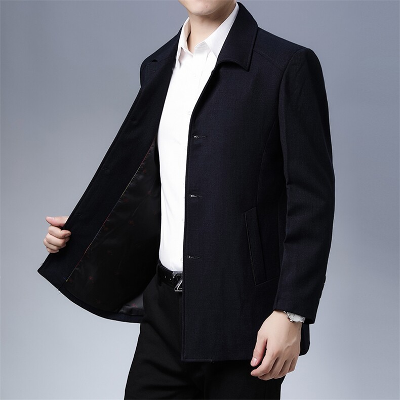 S-J8502男士夹克外套爸爸装扣子翻领休闲商务P150,男装夹克,电商B360