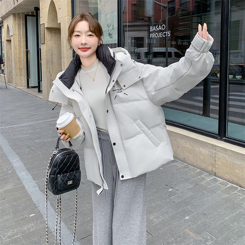 新款冬季白鸭绒羽绒服女宽松显瘦保暖外套，女装羽绒服，鑫慧