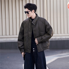 新标95绒男士羽绒服冬季2025新款皮夹克外套A313-859507-P295，男装夹克，电商A313