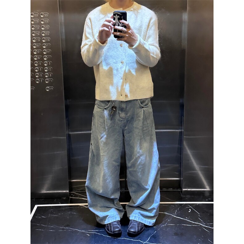 【有货】MY2403ZZ-特58cleanfit纽扣开衫针织衫圆领慵懒风毛衣,男装针织衫/毛衣,星座1007（原301D）