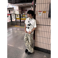 【有货】美式复古迷彩裤男款春秋潮牌痞帅炸街裤子B0013LL-特P60，男装休闲裤，星座1007（原301D）