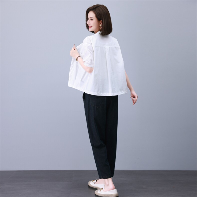 时尚宽松水洗牛仔套装女夏季新款休闲显瘦两件套气质百搭潮流,女装套装/套裙,叶笙衣