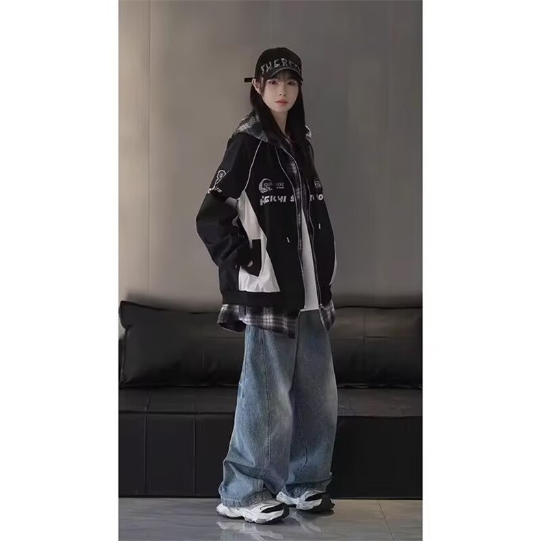 2025新款春秋外套男夹克潮胖子青年初中学生胖男孩加肥加大冲锋衣,男装夹克,星座506A