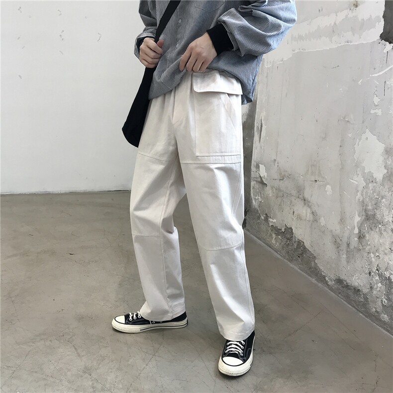 703-K181-P50秋季港风男士阔腿直筒休闲长裤,男装休闲裤,星座703