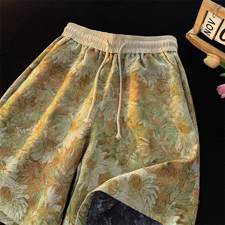 数据复古印花满印简约休闲夏季沙滩cleanfit短裤DK2531P25,男装牛仔裤,电商A128