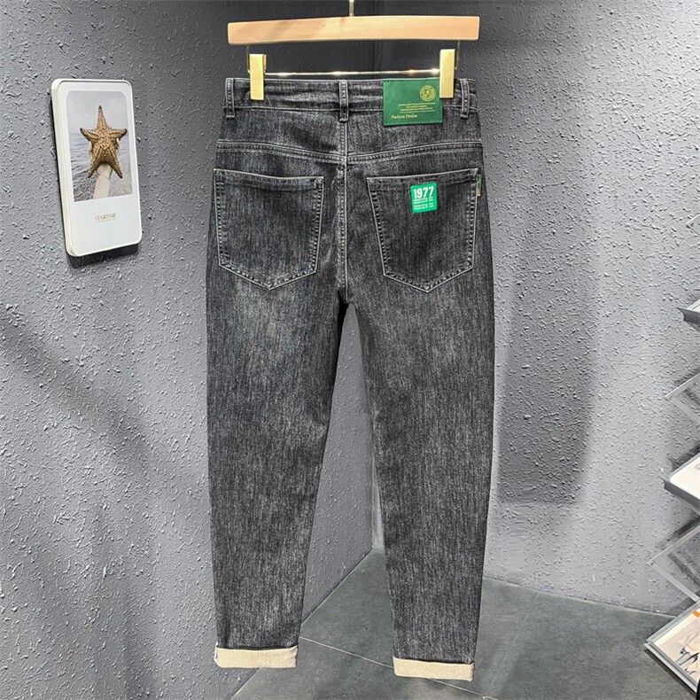 抖音夏季薄款牛仔裤男弹力小脚九分裤YKK拉链NZK992-P70,男装牛仔裤,星座1207-1
