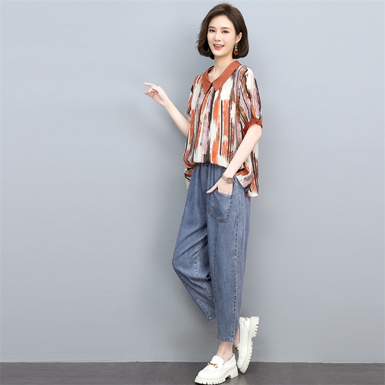 2022夏季新款休闲舒适女装套装时尚百搭宽松显瘦两件套，女装套装/套裙，悦见她