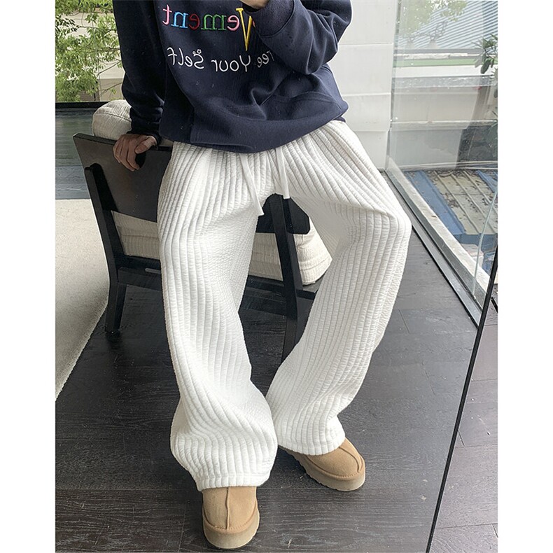 新款夹棉竖条抽绳休闲裤XZ604-K124-特P35控68,男装休闲裤,星座604