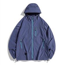 UPF50+有报告凉感轻薄透气宽松大码潮流防晒服DQC659-P48，男装防晒衣，电商B306