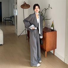 新品面料已下小西装两件套送飘带2C032321P185K258，女装套装/套裙，2C032