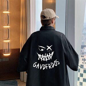 ！夏款港风冰丝衬衣男黑寸衫男白短袖衬衫男DXC284-P30图片