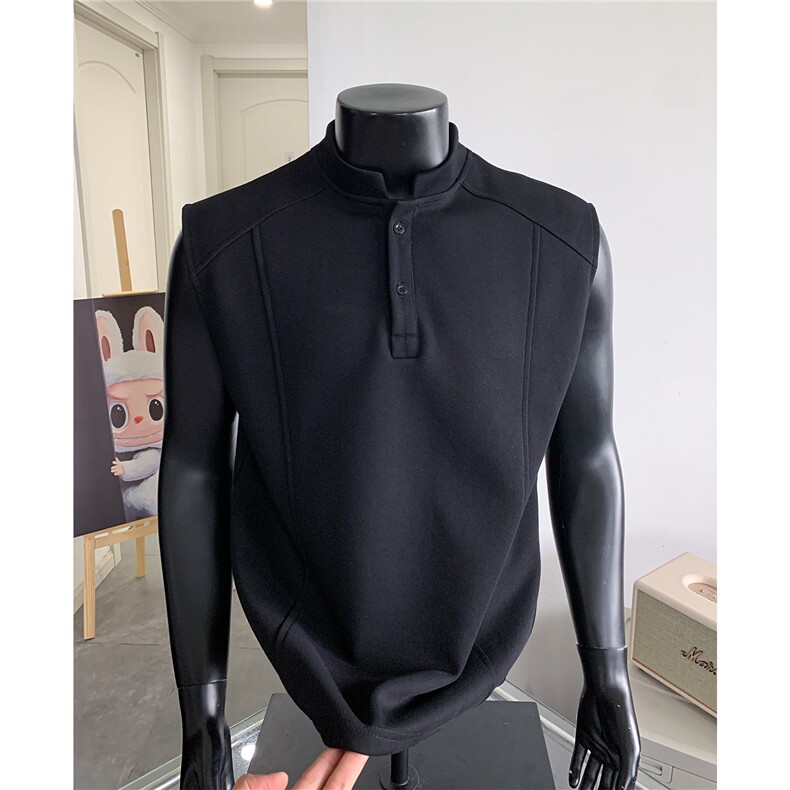 主推款夏季POLO衫正肩拼接男装无袖T恤夏装坎肩背心上衣S432-特28，男装背心/马甲，电商A233-1