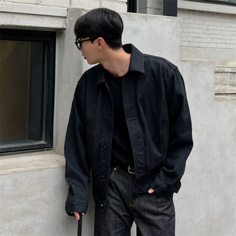 816B-NZ006-P852023春季男士牛仔布翻领夹克韩版潮ins痞帅外套,男装夹克,星座816B