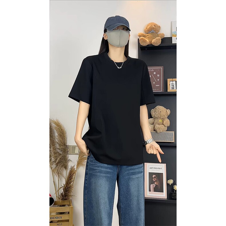 日常短袖T恤男女宽松型圆领显瘦百搭休闲风简约上衣T3704-特价P24,男装T恤,电商A007