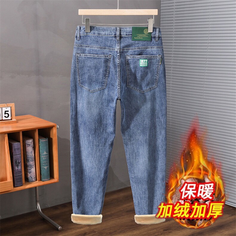 网图慎用秋冬季加绒款男士弹力牛仔裤XZ212-1-QN9988-P52,男装牛仔裤,星座212-1