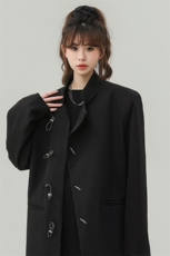 1中式金属盘扣大码M-5XL西服男96%聚酯纤维4%氨纶XF77071P85控128，男装西服，星座226-2