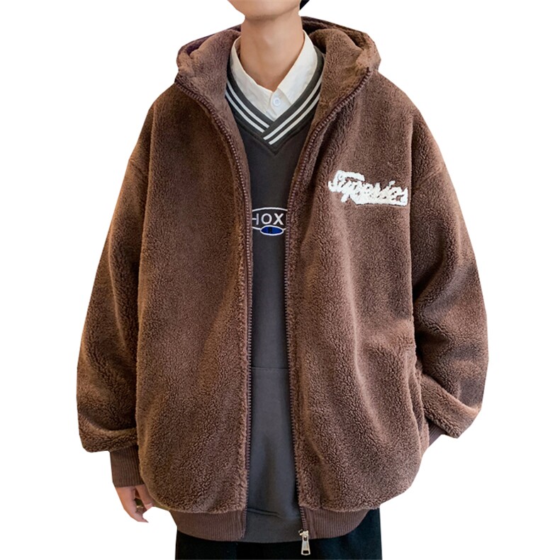 主推6万件毛圈绣冬款羊羔绒加大加厚棉服男XZ109-P105,男装棉衣,星座109-1