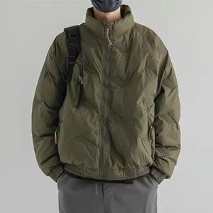 857B美式重磅加厚短款显高棉服男工装外套棒球服情侣款飞行夹克图片