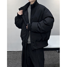 复古工装立领黑色羽绒服男潮牌夹克宽松冬季棉服外套J1030，男装夹克，星座1116A（原606A-3）