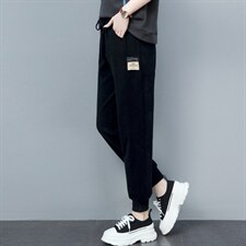 裤子女2025年春秋季新款休闲时尚百搭卫裤束脚哈伦运动裤，女装休闲裤，涵誉