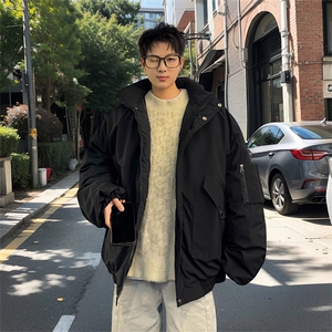 棉衣男冬季新款港风宽松连帽加厚棉服MF9006-P95图片