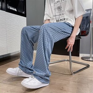 218-1-P33-KD177新款时尚休闲格子裤图片
