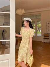 短款碎花裙，其它，安玖拉