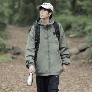 秋季新款冲锋衣男连帽外套户外防风登山夹克217-2-JK23172-P65图片