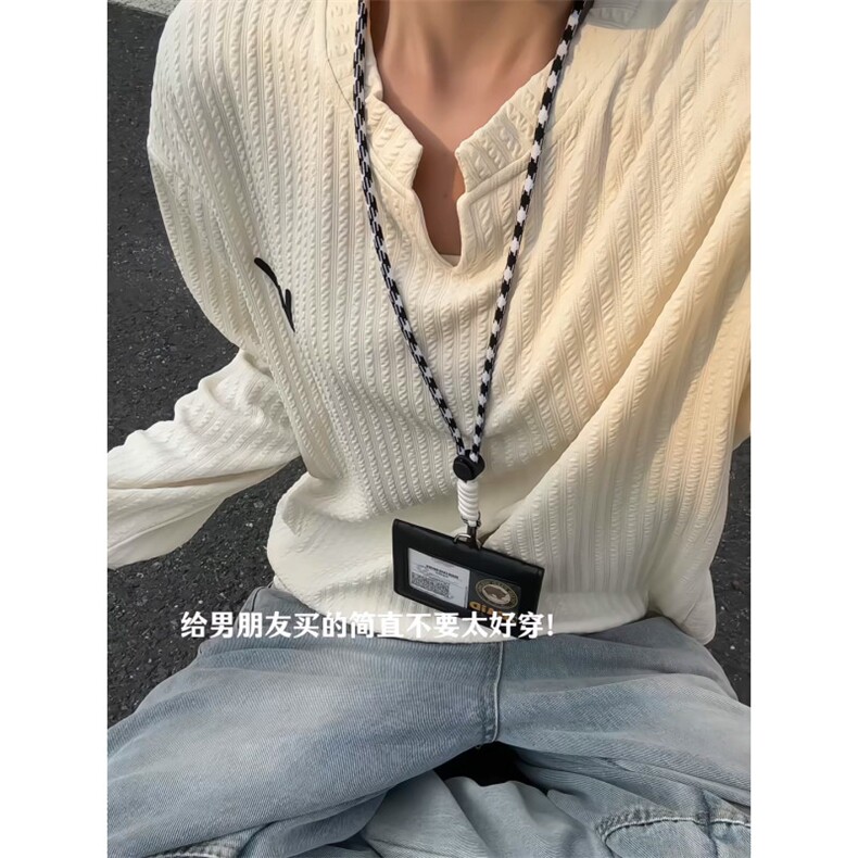 XZ809A/VVV12/P35/控48美式V领肌理感硅胶印花百搭长T恤卫衣,男装T恤,星座809A(原222-1)