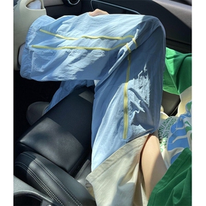 男士休闲裤春秋季新款宽松直筒侧边拉链设计感运动长裤子 K5512图片