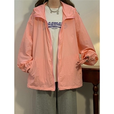 2025夏季新款纯色连帽宽松情侣防晒衣F169/P69，女装防晒衣，星座202-3