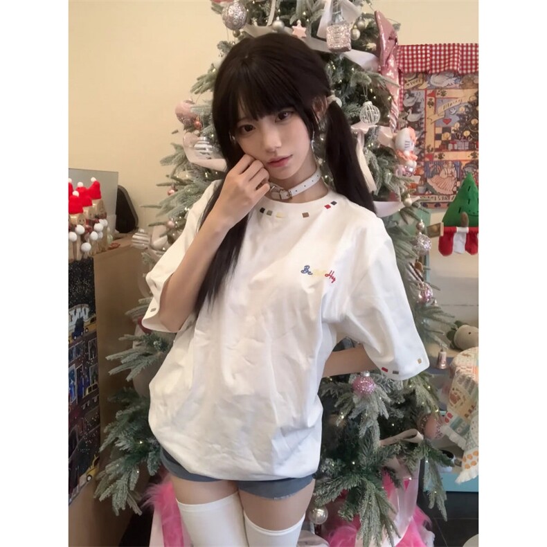 BK910CC-特P28彩虹刺绣重磅短袖T恤男女,男装T恤,星座1007（原301D）