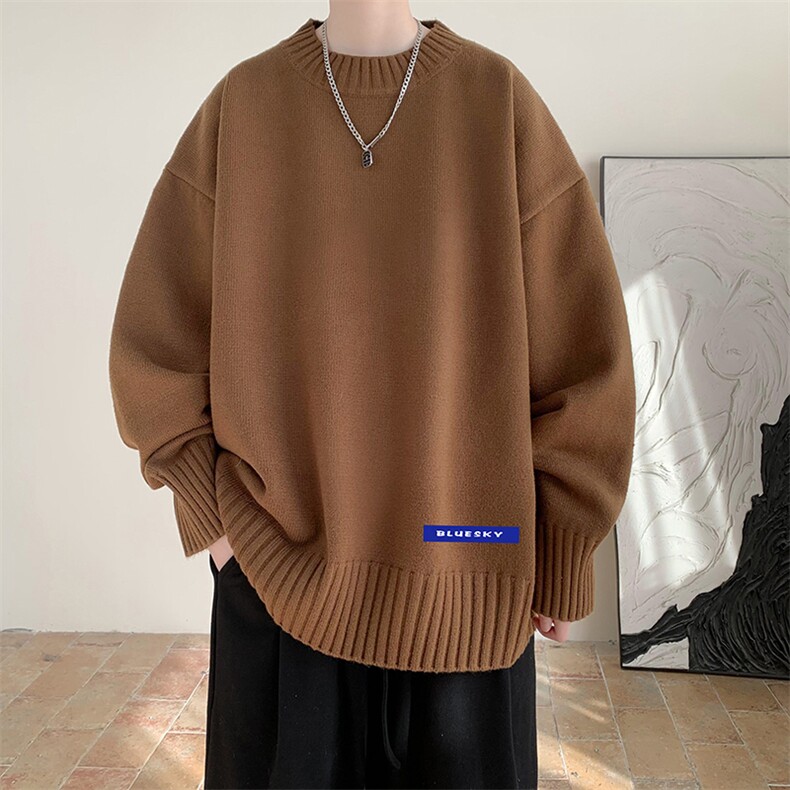半高领毛衣男士大码针织衫男毛线衣男M18202-P45加绒款-P65,男装针织衫/毛衣,电商A040
