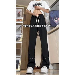 美式高街 hiphop冰丝铆钉微喇休闲裤货号K2425P55图片