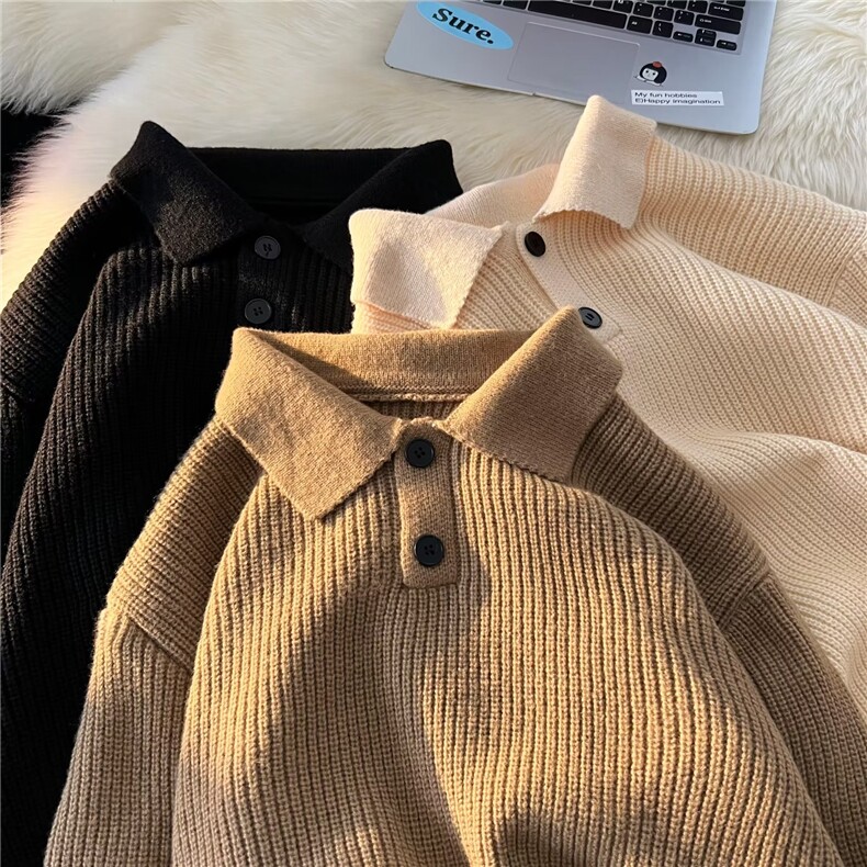 新款针织衫单件POLO领气质潮流毛衣套头ins长袖厚款BM34P52，男装针织衫/毛衣，星座1116-2