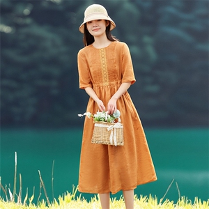 2026年夏季聚会大摆型精致风文艺/优雅街拍聚会逛街沙滩旅游年会，女装连衣裙，江南依恋