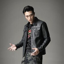 2021秋季新款男士翻领机车皮外套修身潮男皮衣8081-1，男装皮衣，钱塘6007(原2006)
