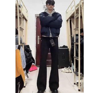 W10811-P35 网图现货 美式高街廓形西裤休闲裤直筒微喇裤子图片