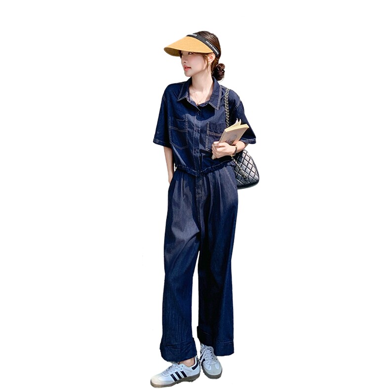 现货：夏装新款时尚水洗牛仔上衣阔腿裤两件套2C135-5097P145K208,女装套装/套裙,2C135