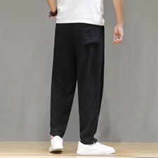 夏季亚麻休闲裤男薄款中国风棉麻灯笼裤QT6008-1-K031-1-p65，男装休闲裤，电商A008