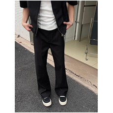 W10811-P35网图现货美式高街廓形西裤休闲裤直筒微喇裤子，男装西裤，星座1608