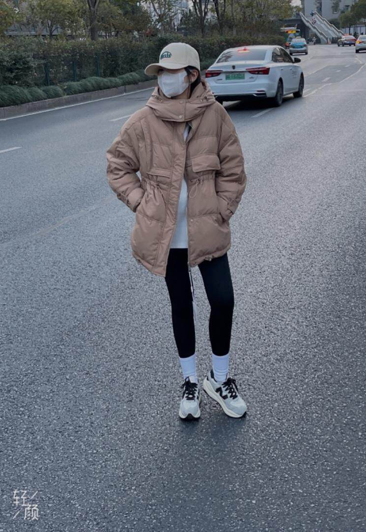 韩版收腰版羽绒服，女装羽绒服，玩美