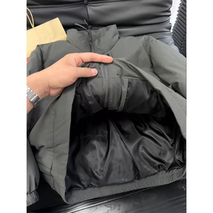 现货美式高街休闲夹克冬季立领纯色三防户外工装加厚棉服外套图片