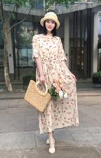 纯苎连衣裙小衫裤子裙子衬衣 时尚风 风淑女风休闲风，女装连衣裙，川哲