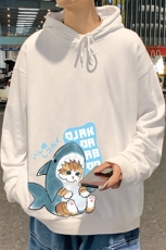 WY2217-P35纯棉连帽卫衣男大码运动帽衫宽松薄外套男，男装卫衣，电商A040