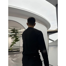 特p35亨利领经纬度训练衣长袖卫衣，男装T恤，星座910A